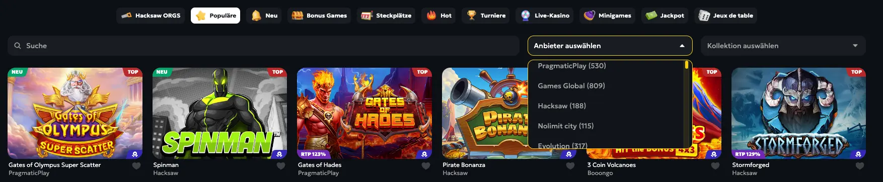 Infinity Casino Slots